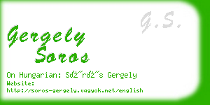 gergely soros business card