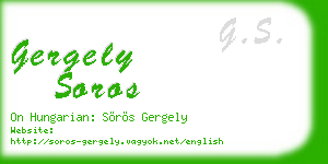 gergely soros business card